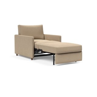 INNOVATION LIVING  Fauteuil NEAH SLIM convertible 80x195 tissu Phobos Mocha