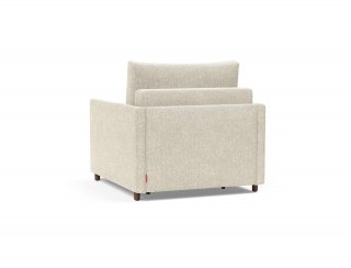 INNOVATION LIVING  Fauteuil NEAH SLIM convertible 80x195 tissu Taura Off White