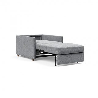 INNOVATION LIVING  Fauteuil NEAH SLIM convertible 80x195 tissu Twist Granite