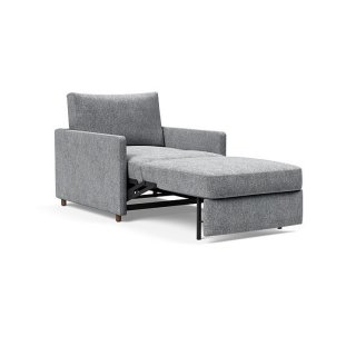 INNOVATION LIVING  Fauteuil NEAH SLIM convertible 80x195 tissu Twist Granite