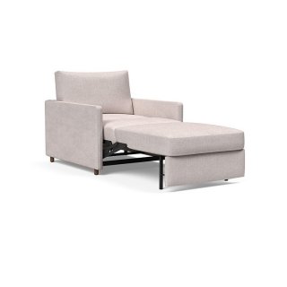 INNOVATION LIVING  Fauteuil NEAH SLIM convertible 80x195 tissu Weda Sand