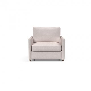 INNOVATION LIVING  Fauteuil NEAH SLIM convertible 80x195 tissu Weda Sand