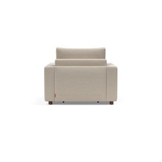 INNOVATION LIVING  Fauteuil NEAH STANDARD  convertible 80x195 tissu Blida Sand Grey