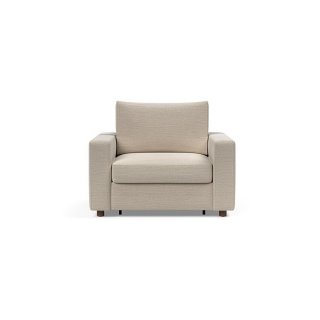 INNOVATION LIVING  Fauteuil NEAH STANDARD  convertible 80x195 tissu Blida Sand Grey