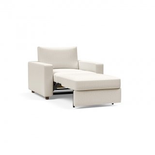 INNOVATION LIVING  Fauteuil NEAH STANDARD  convertible 80x195 tissu Bouclé Off White