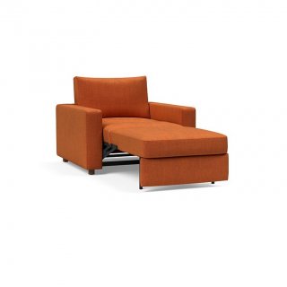 INNOVATION LIVING  Fauteuil NEAH STANDARD  convertible 80x195 tissu Esina Rust Orange
