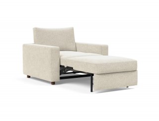 INNOVATION LIVING  Fauteuil NEAH STANDARD convertible 80x195 tissu Taura Off White