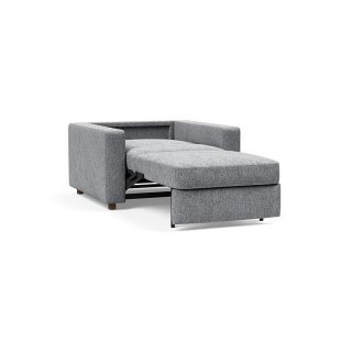 INNOVATION LIVING  Fauteuil NEAH STANDARD  convertible 80x195 tissu Twist Granite