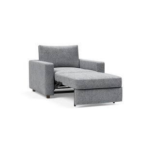 INNOVATION LIVING  Fauteuil NEAH STANDARD  convertible 80x195 tissu Twist Granite