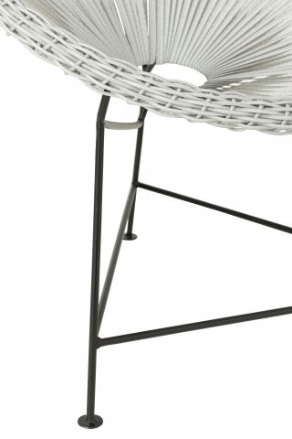 Fauteuil design AGAFI en rotin blanc