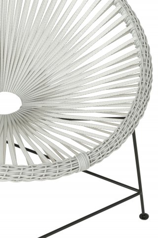 Fauteuil design AGAFI en rotin blanc