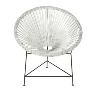 Fauteuil design AGAFI en rotin blanc