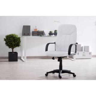 Fauteuil de bureau HERMES revêtement polyuréthane PUblanc