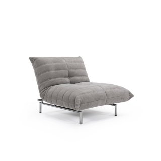 INNOVATION LIVING  Fauteuil MIKUNJO convertible lit 90x120 cm Tissu Esina Truffle