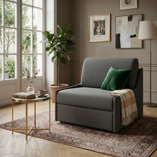 Fauteuil convertible lit RISTRETTO EXPRESS matelas 16 cm Twist graphite