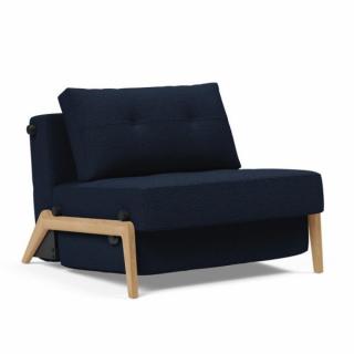 INNOVATION LIVING  Fauteuil design SOFABED CUBED 02 WOOD Mixed Dance Blue convertible lit 200*90 cm