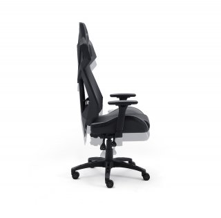Fauteuil gaming réglable SPACE-RACER PU mesh noir et gris