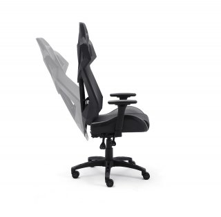 Fauteuil gaming réglable SPACE-RACER PU mesh noir et gris