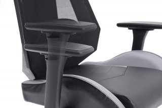 Fauteuil gaming réglable SPACE-RACER PU mesh noir et gris