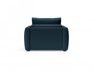 INNOVATION LIVING  Fauteuil design avec accoudoirs COSIAL Tissu Argus Navy Blue convertible lit 80*202cm