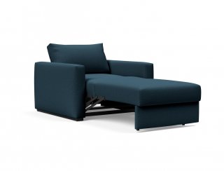 INNOVATION LIVING  Fauteuil design avec accoudoirs COSIAL Tissu Argus Navy Blue convertible lit 80*202cm