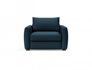 INNOVATION LIVING  Fauteuil design avec accoudoirs COSIAL Tissu Argus Navy Blue convertible lit 80*202cm