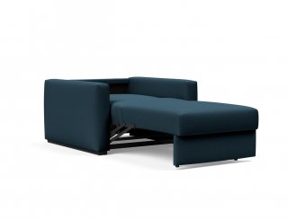 INNOVATION LIVING  Fauteuil design avec accoudoirs COSIAL Tissu Argus Navy Blue convertible lit 80*202cm