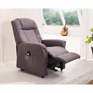 FREEDOM fauteuil relax et releveur électrique sans fil (mono-moteur) microfibre BOA gris