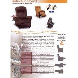 FREEDOM fauteuil relax et releveur électrique sans fil (mono-moteur) microfibre BOA gris