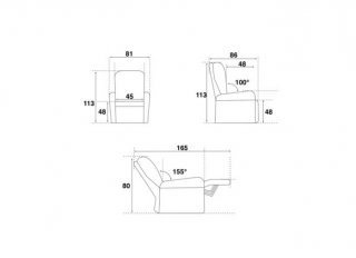 Fauteuil relax électrique FAUCON bi moteur coloris gris anthracite piètement pivotant