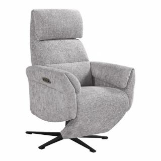 Fauteuil relax pivotant bi moteur AEGIS tissu doucy gris