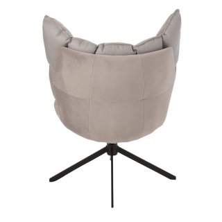Fauteuil relax pivotant PIETRA tissu gris metallisé
