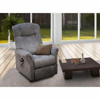 FREEDOM fauteuil relax et releveur électrique (bi-moteur) microfibre gris