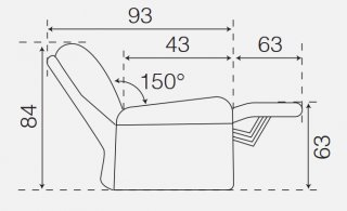 Fauteuil relaxation électrique AEGIS tissu doucy gris