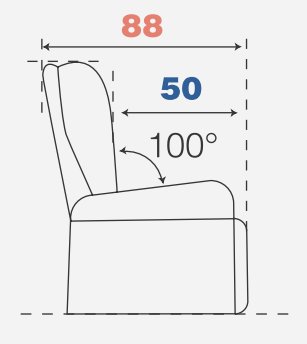 Fauteuil relaxation électrique ORNATA tissu chenillé bleu nuit