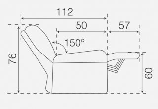 Fauteuil relaxation électrique ORNATA tissu chenillé bleu nuit