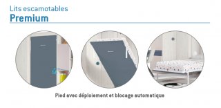 Armoire lit escamotable PRIMO bureau intégré Couchage 140x200cm Profondeur 37cm