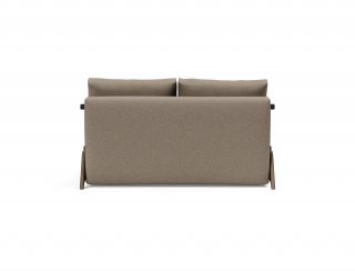 Canapé convertible lit 140 cm ILB 500 chêne fumé tissu Mahoga Caramel Grey