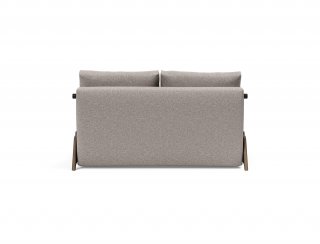 Canapé convertible lit 140 cm ILB 500 chêne fumé tissu Corocco Warm Grey