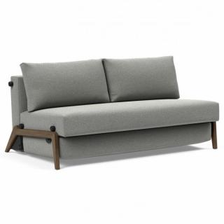 Canapé convertible lit 160 cm ILB 500 chêne fumé tissu Mahoga Dove Grey