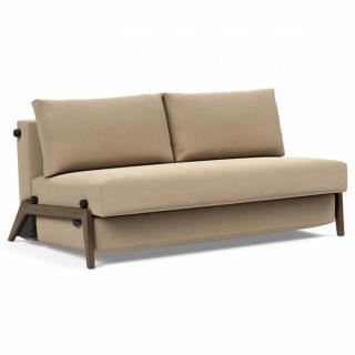 Canapé convertible lit 160 cm ILB 500 chêne fumé tissu Yogia Ginger