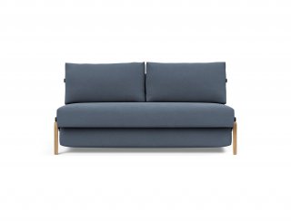 Canapé convertible lit 160 cm ILB 500 chêne laqué tissu Yogia Oceane Blue