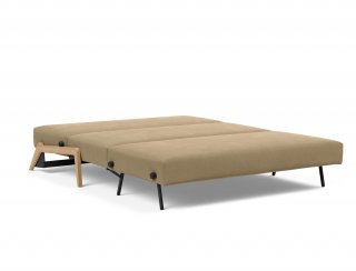Canapé convertible lit 160 cm ILB 500 chêne laqué tissu Yogia Olive Brown