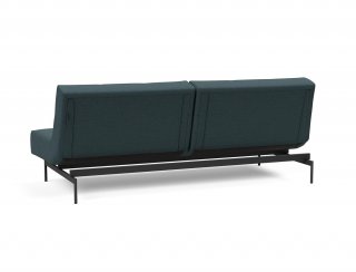 Canapé convertible lit 115x210 cm ILB 200 acier noir tissu Mahoga Dark Blue