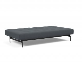 Canapé convertible lit 115x210 cm ILB 200 acier noir tissu Mozart Grey Bronze