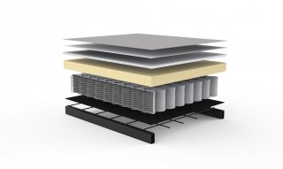 Canapé convertible lit 115x210 cm ILB 200 acier noir tissu Mozart Slate Brown