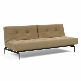 Canapé convertible lit 115x210 cm ILB 200 acier noir tissu Yogia Olive Brown