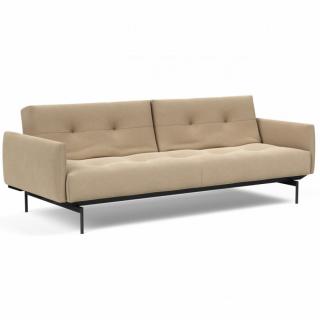 Canapé convertible lit 115x210 cm ILB 201 acier noir tissu Yogia Ginger