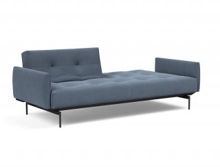 Canapé convertible lit 115x210 cm ILB 201 acier noir tissu Yogia Oceane Blue