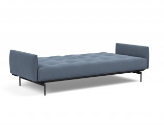 Canapé convertible lit 115x210 cm ILB 201 acier noir tissu Yogia Oceane Blue